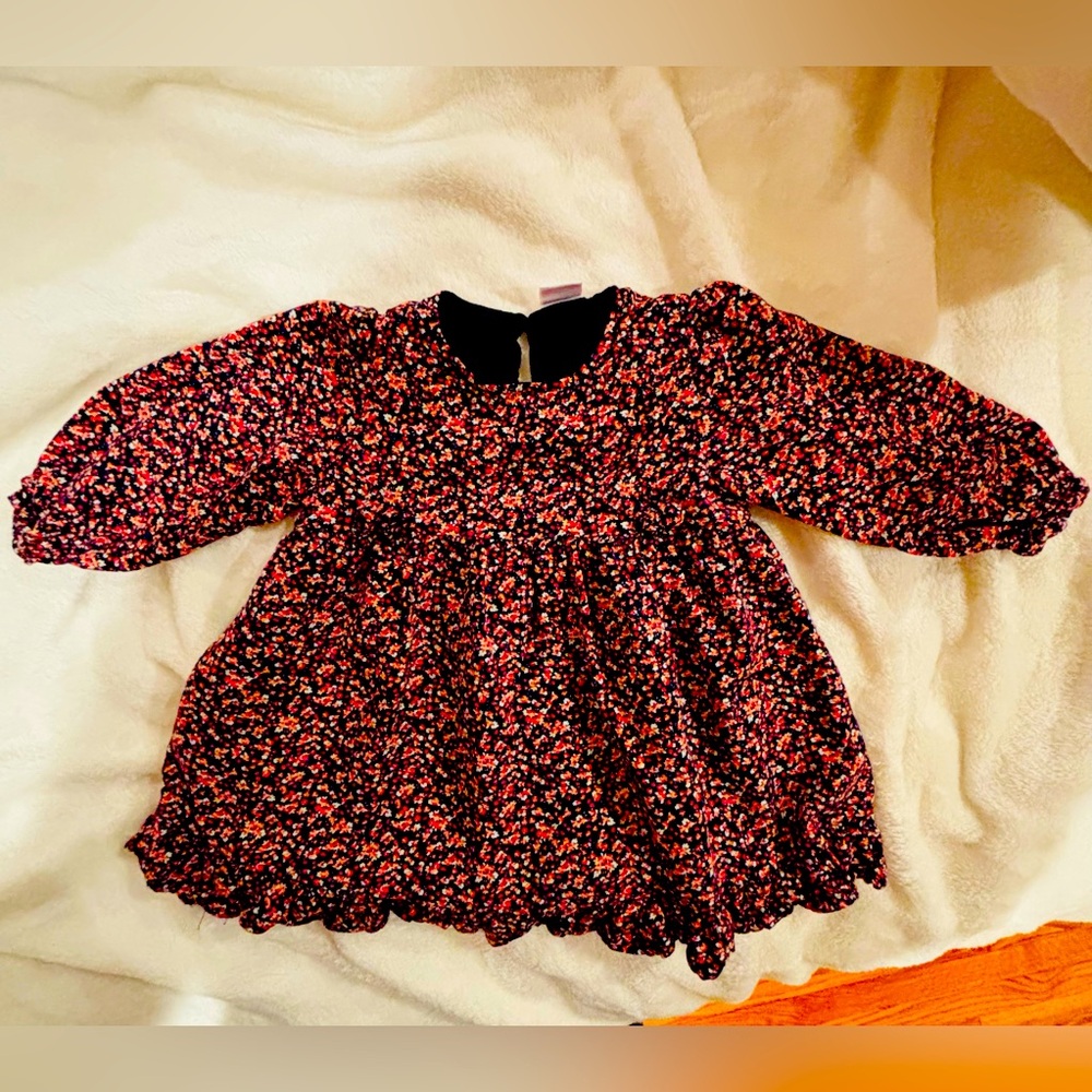Activo Baby Girl Floral Dress - Size 24M | Made in Portugal Navy, Pink, Red